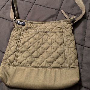 EUC Olive Green Lands End cross body purse